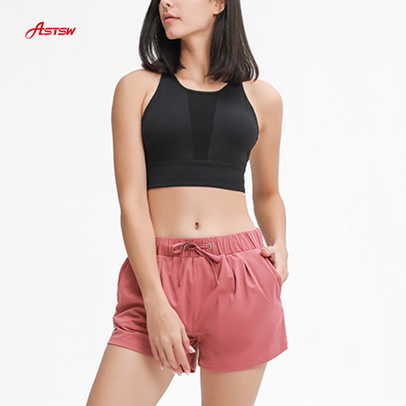 Women Spliced Mesh Sports Bra Tops 