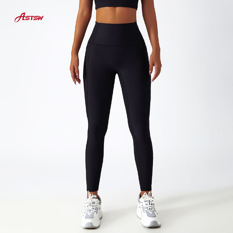 China High Waist Ribbed Pocket Sports Legging Manufacturer & Factory